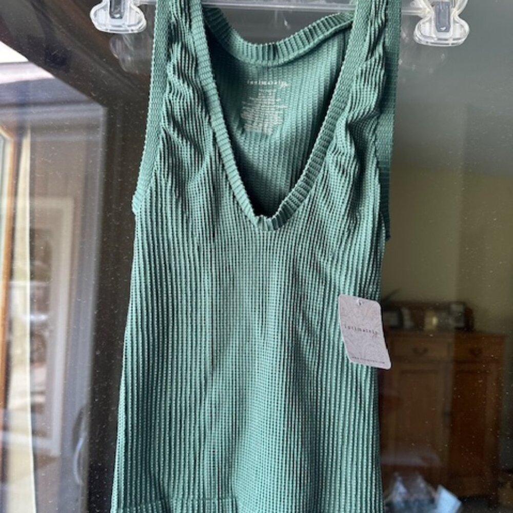 Free People Clean Slate Seamless tank in the color Jaded, size M/L